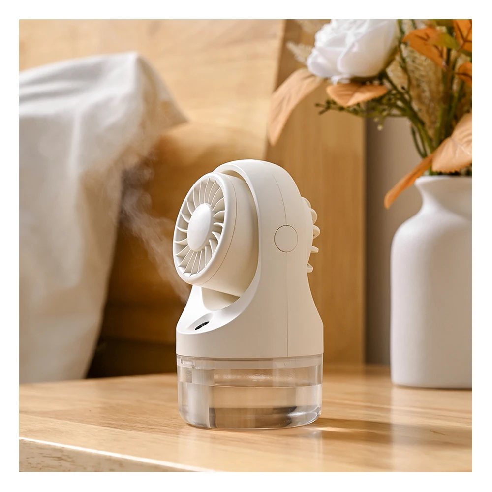 2024 new mould water tank with fan desk table cooling air usb rechargeable handheld outdoor personal portable mini mist  fan