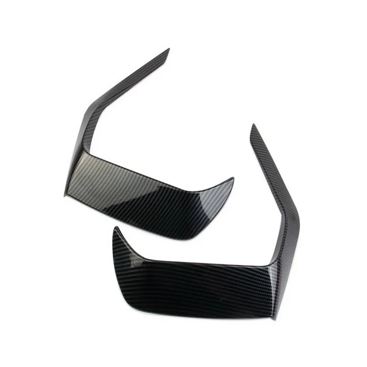 Carbon fiber style front bumper light lamp cover trim frame  for Ford Mustang 2024 decoration Accessories