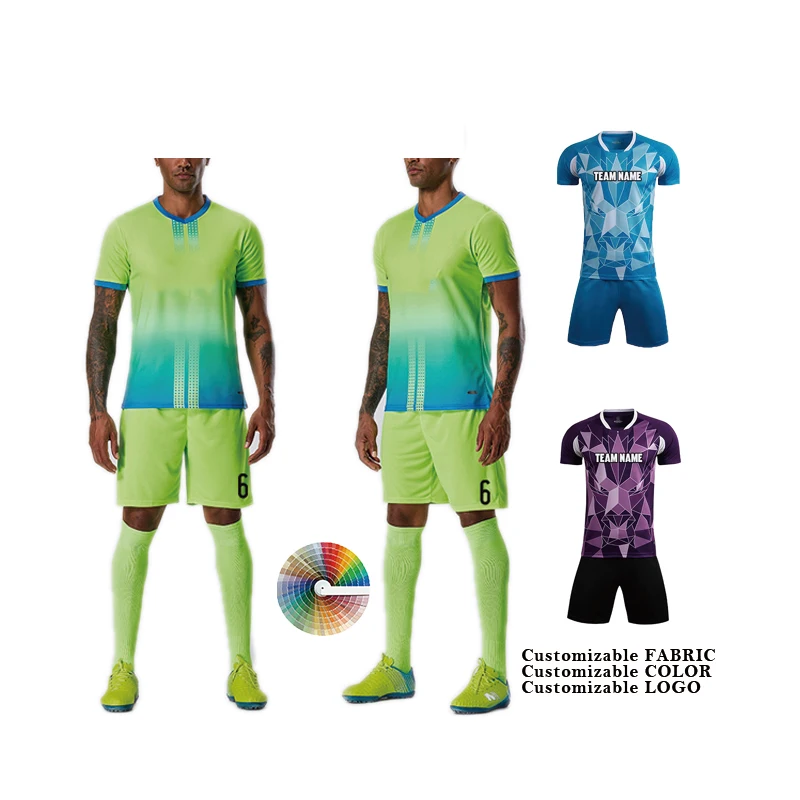 Latest Technologies In Printing Custom Logo Football Clothes Design Men Soccer Wear Cheapest Soccer Jersey For Team