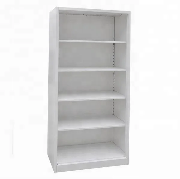 Modern White Vertical Metal Bookshelf Glass Door Bookcases for Home Furniture Book Storage Cabinet for Living Room