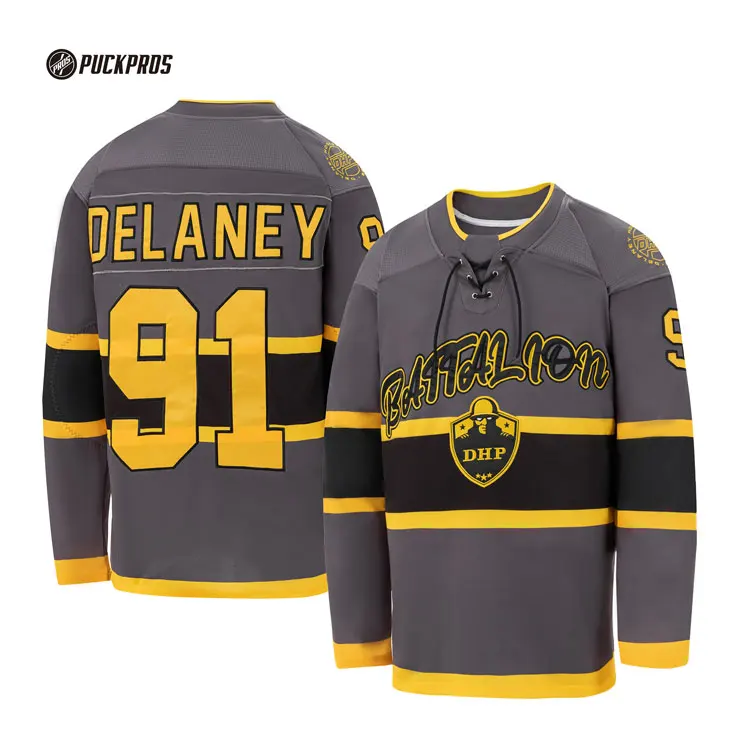 High Breathable 100% Polyester Team Custom Ice Hockey Shirt Embroidery Tackle Twill Ice Hockey Jersey For Youth
