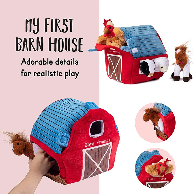 Wholesale Cute Animal Farm Toys For Boys And Girls Unique Gifts For Barn Houses And Four Soft Plush Animal Stuffed Toy Sets