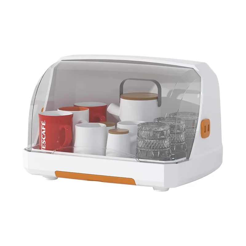 food grade PP material cup storage drainage dustproof storage box teacup organizer cup storage rack