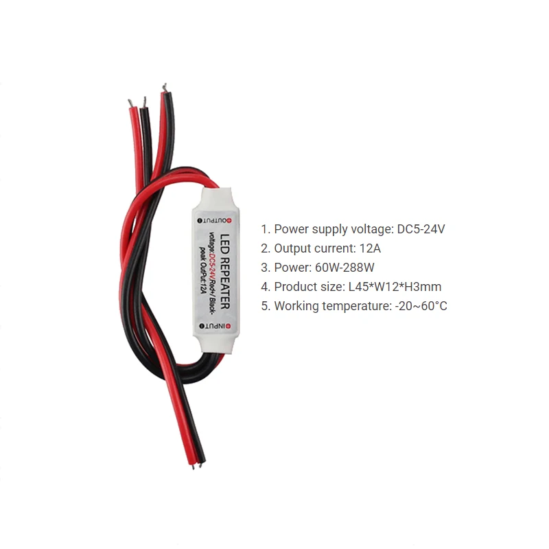 Усилитель сигнала затемнения 5-24 В 288 Вт 12 А 1 5050 2835