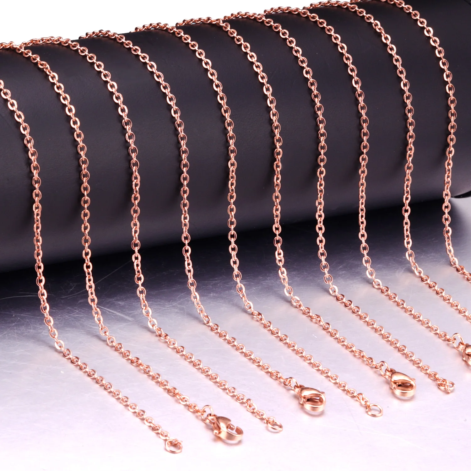 
Cheap 1mm/2mm Rolo Round Link Chain 316L Stainless Steel China Necklace in Good quality 
