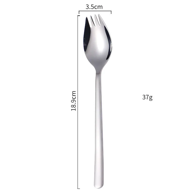 2020 New Arrives 2 In1 Stainless Steel Gold Rose Gold Salad Fork With Spoon