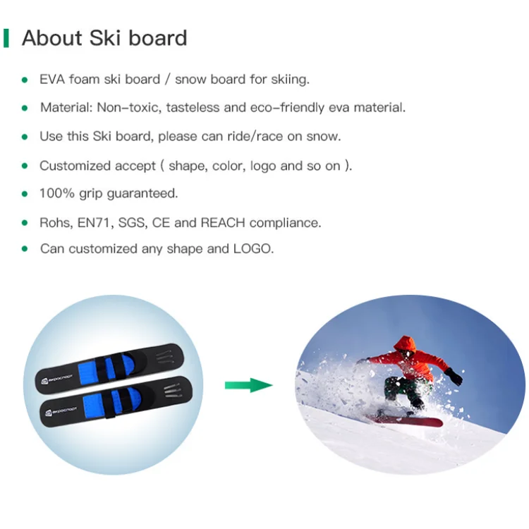 2024 Professional Supplier Top Quality Eco-friendly Durable Articles EVA Foam Skate Snowboard ski board For Adult Child Sport
