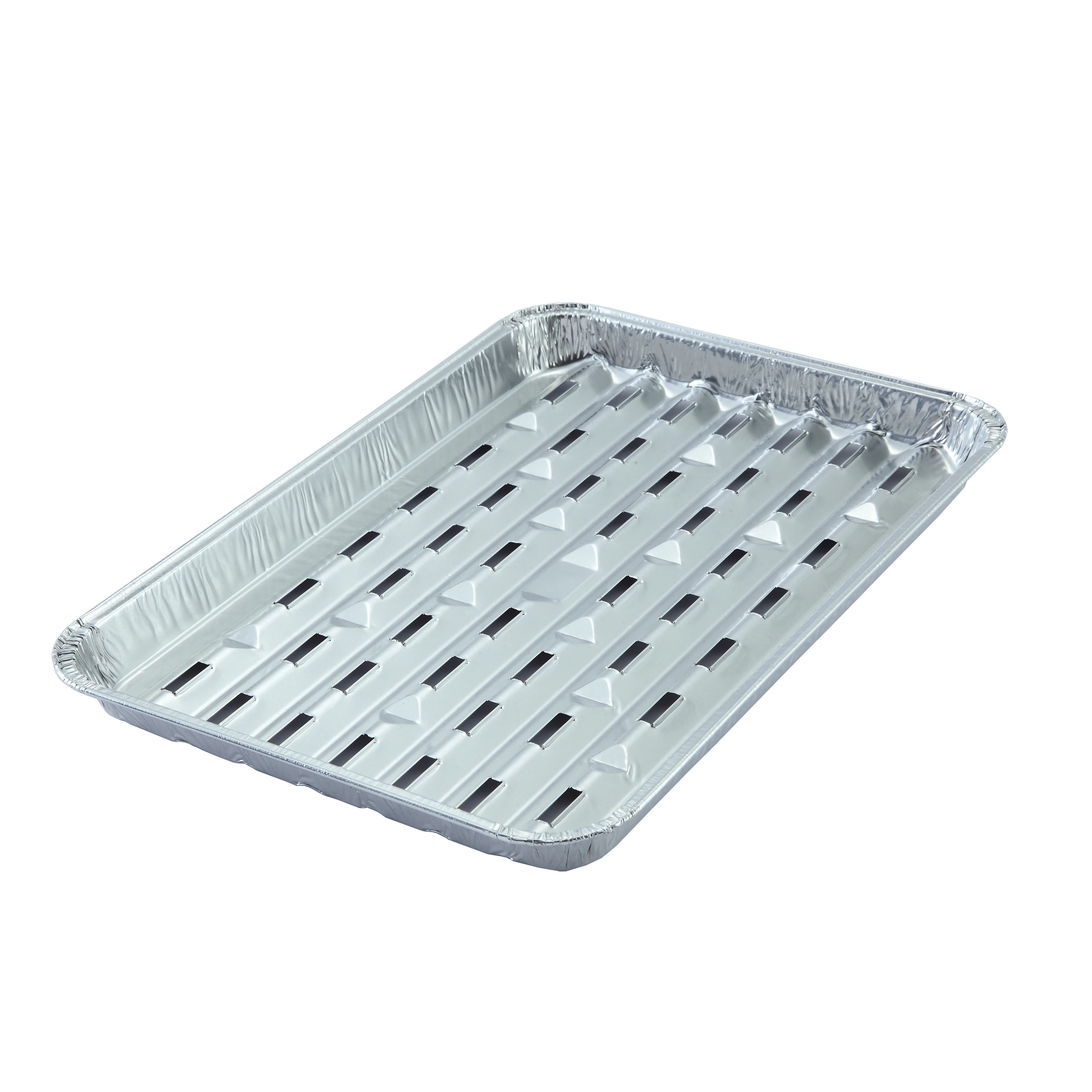 Перфорированный одноразовый поднос для гриля и барбекю из алюминиевой фольги