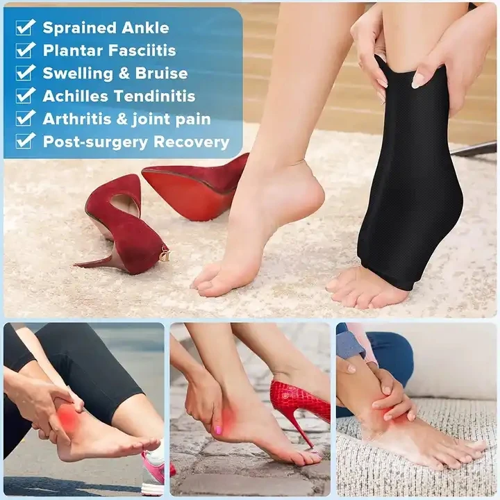 Ankle Ice Pack Wrap for Injuries Reusable Foot Ice Pack Stretchable Cold Pack Compression Therapy