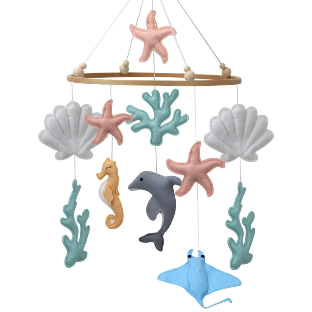 Ocean baby mobile sea themed nursery crib mobile dolphin starfish Coral Shell cot mobile