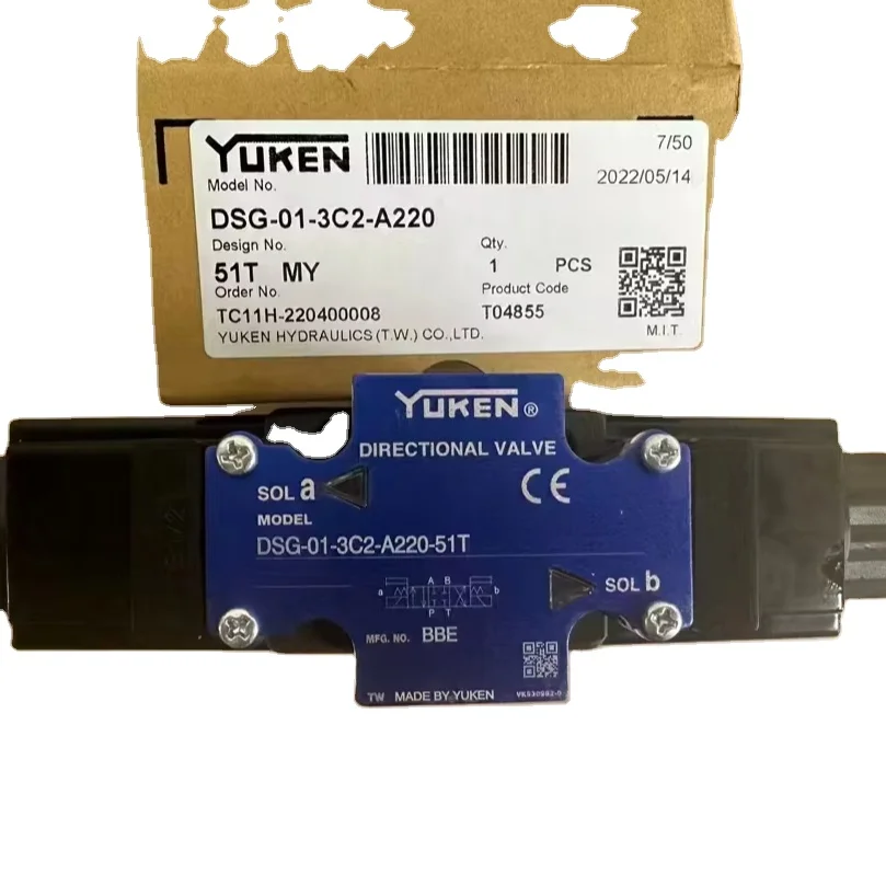 DSG-01-3C2-A220-51T Yuken DSG-01 Hydraulic Solenoid Valve Models YUKEN 3C2 2B2 DSG-01-2B2-A220-51T
