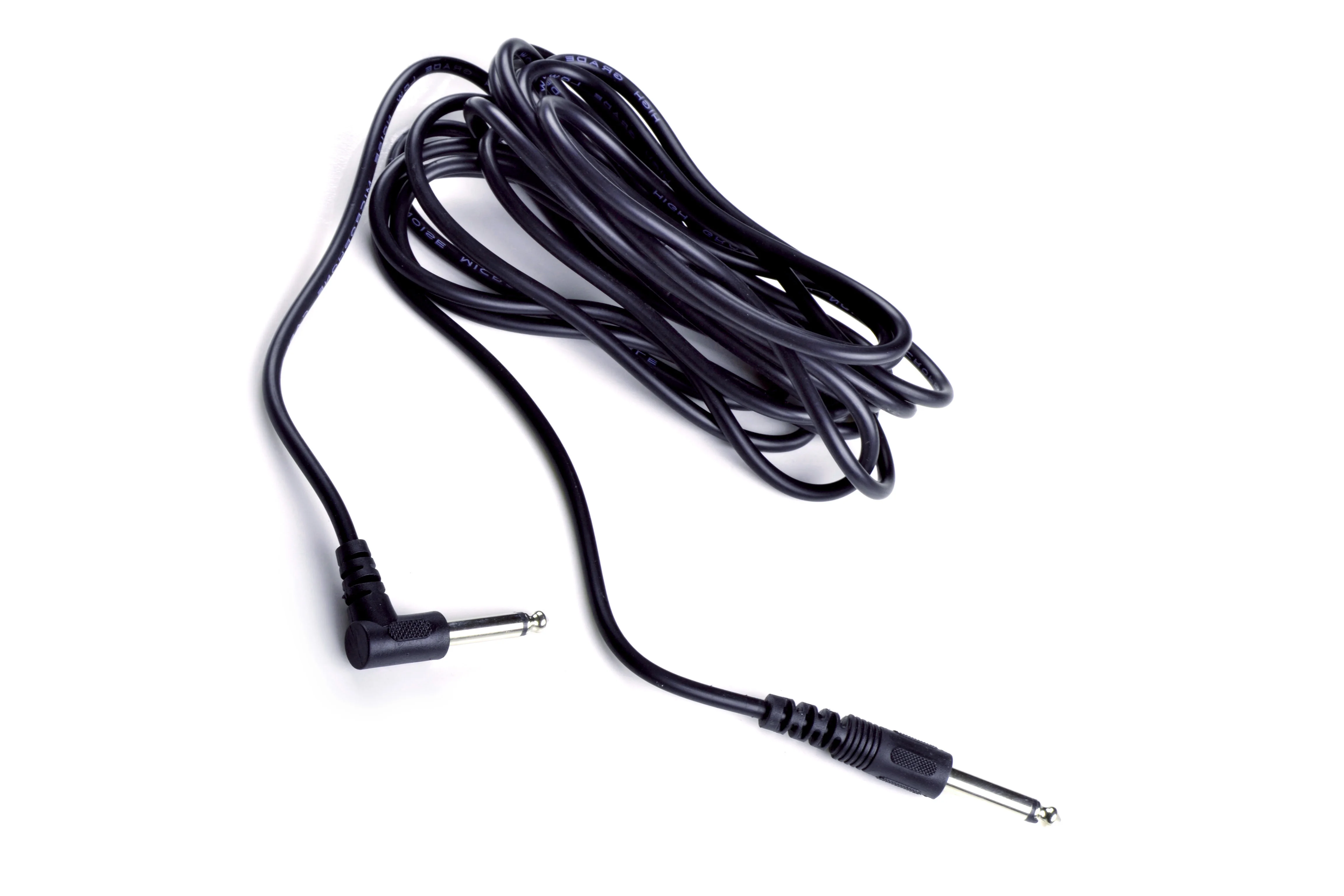 wholesale Black Guitar Cable Instrument TS To Right-Angled 3M/5M/10M guitar patch cable High Quality For Electric Guitar cable