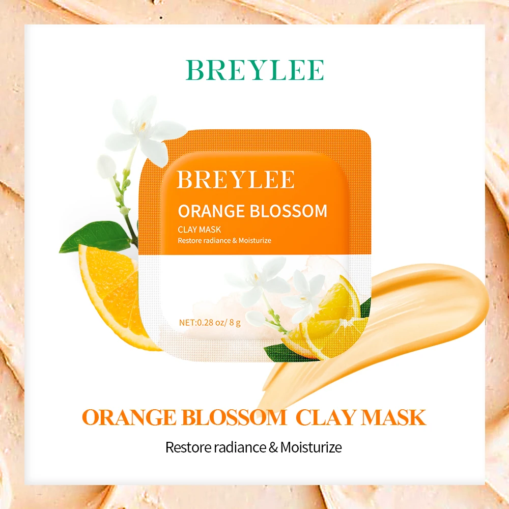 BREYLEE manufacturer face whitening powder red clay face mask scin care capsule blue organic facial clay mask