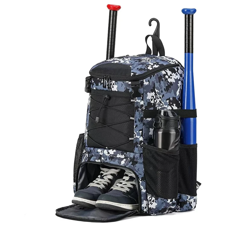 Adult Youth Baseball Equipment Camouflages Bat Bags Backpack Softball Bat Bags With Shoes Compartment