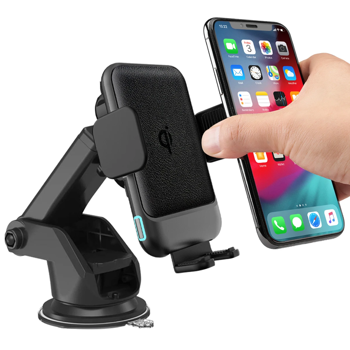 Best Sale Universal 20 Watt Rotation Flexible Fast Special Phone Holder With Wireless Charger Car For Cell Phones