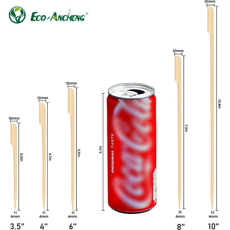 Eco friendly Bamboo Teppo Sticks Disposable Bamboo Barbecue Skewers For Restaurants