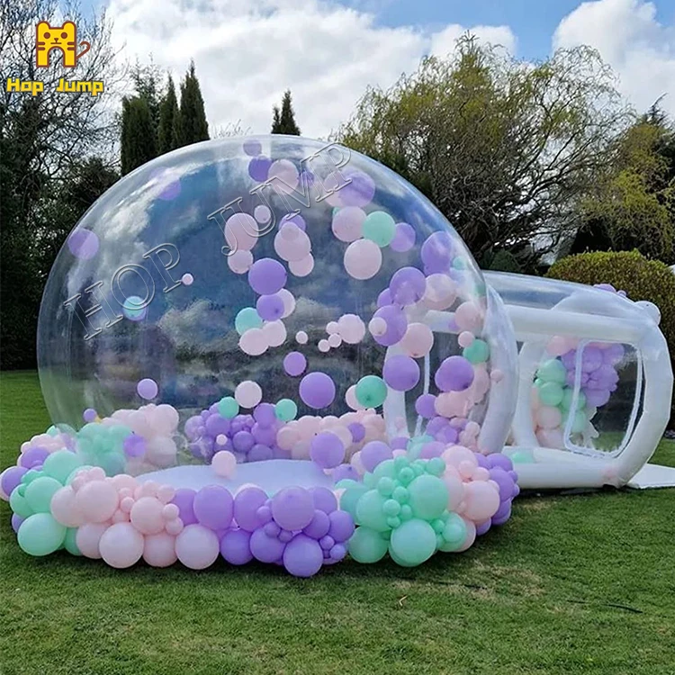 8ft Inflatable Bubble Tent House Outdoor Transparent Commercial Grade Tarpaulin PVC Tent Bubble Clear House with Blower