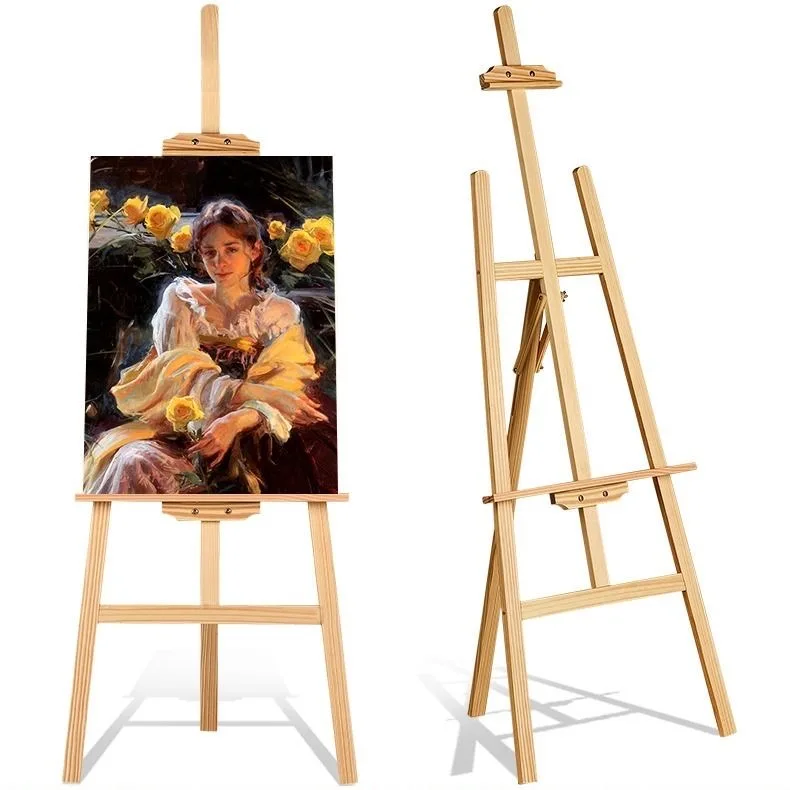 Wood Easel Stand Adjust art Easel for Drawing Display Children painting 150 Cm  Nature Wooden Easel