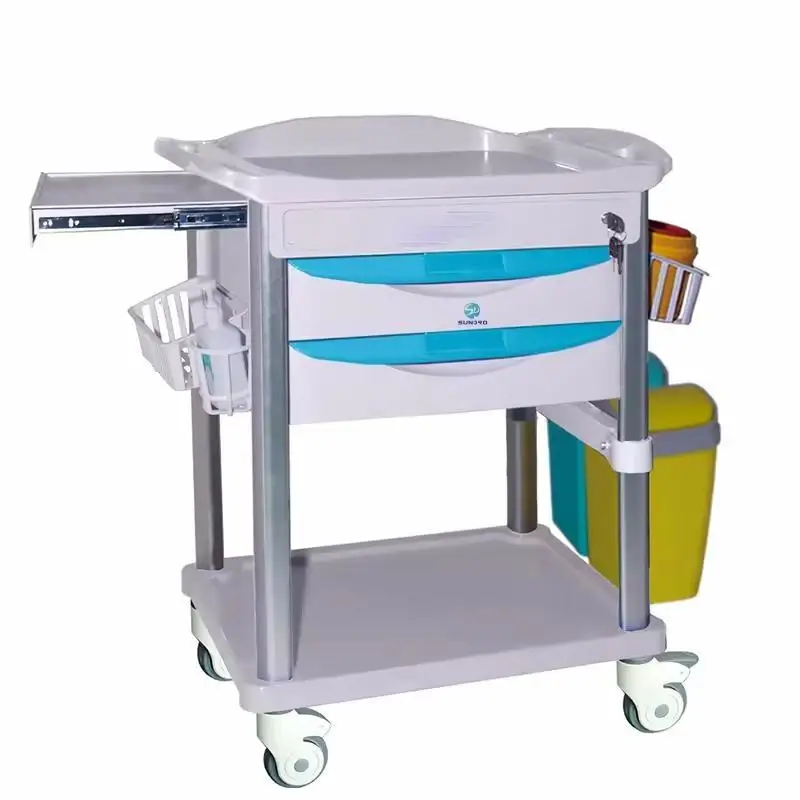 High quality thick wheelbarrow manufacturers wholesale ABS with drawer universal wheel medical wheelbarrow