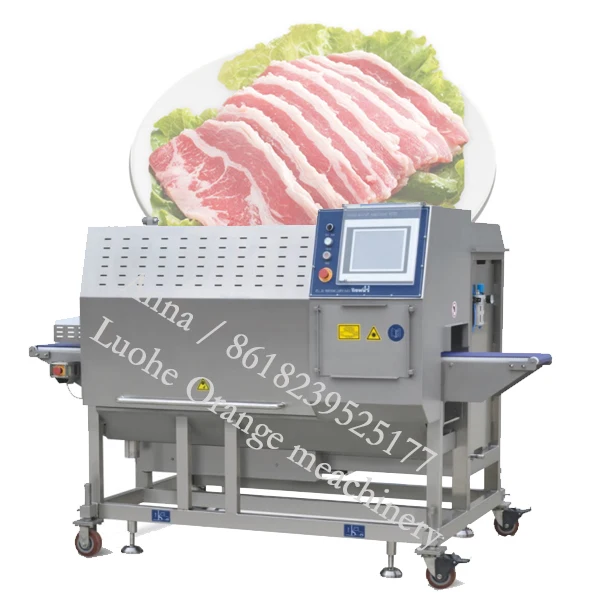 Intelligent fresh meat cutter with equal weight continuous portion control slicer machine