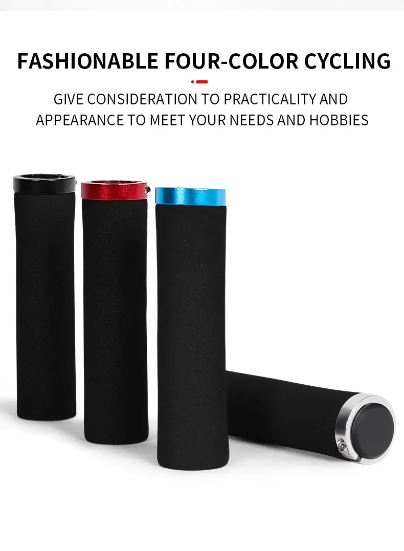 New bike spare parts and accessories aluminum alloy sponge anti slip bicycle handlebar grips