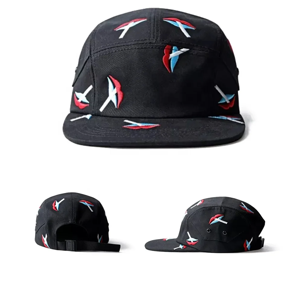 Custom hats 5 panel snapback hat and cap vintage snapback cap men cotton hats embroidery pattern