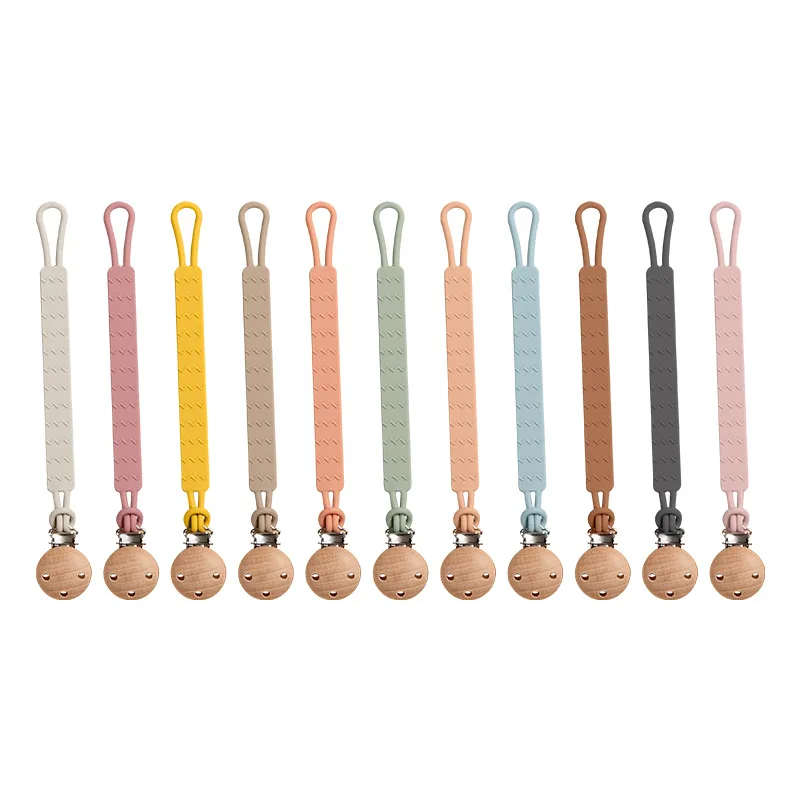 Low MOQ Baby Product Non-toxic Silicone Pacifier Hold Nipple Clip Silicone Baby Teether Clip