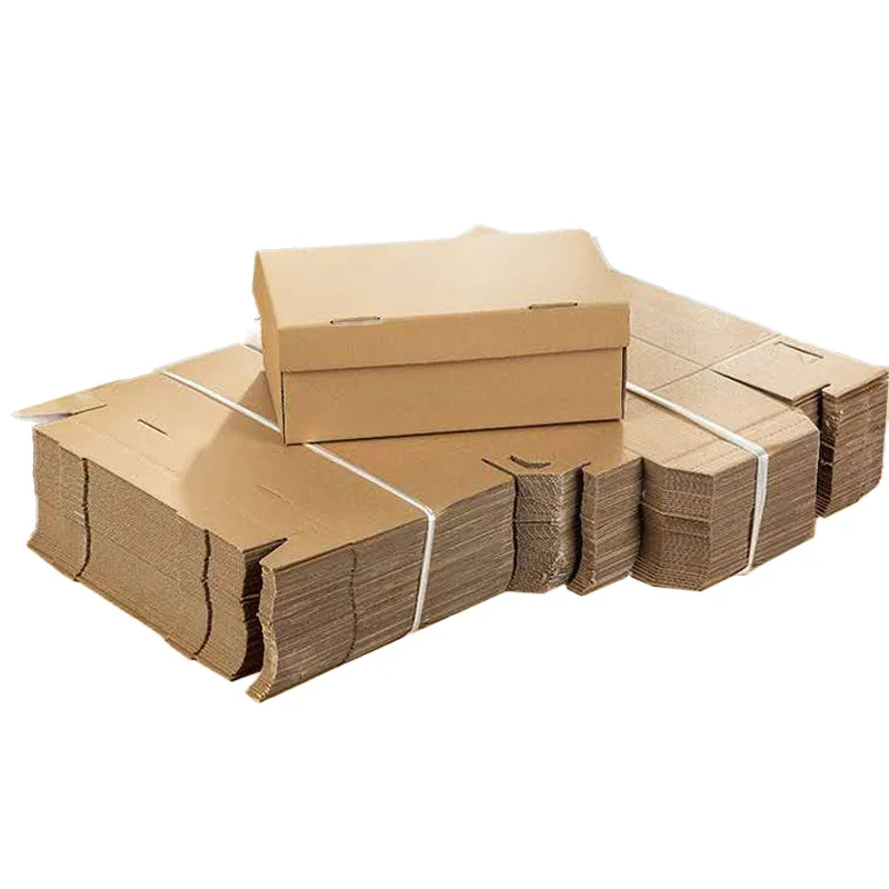 Custom Logo Cheap Plain Cardboard Clothing Shoes Delivery Corrugated Mailer Paper Shoe Box Packaging for Clothing
