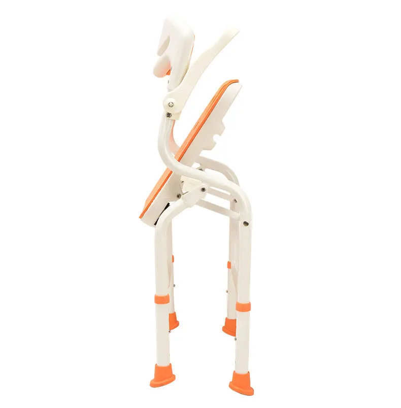 One Key Folding Aluminum Alloy Bath Chair Bathroom Shower Chair