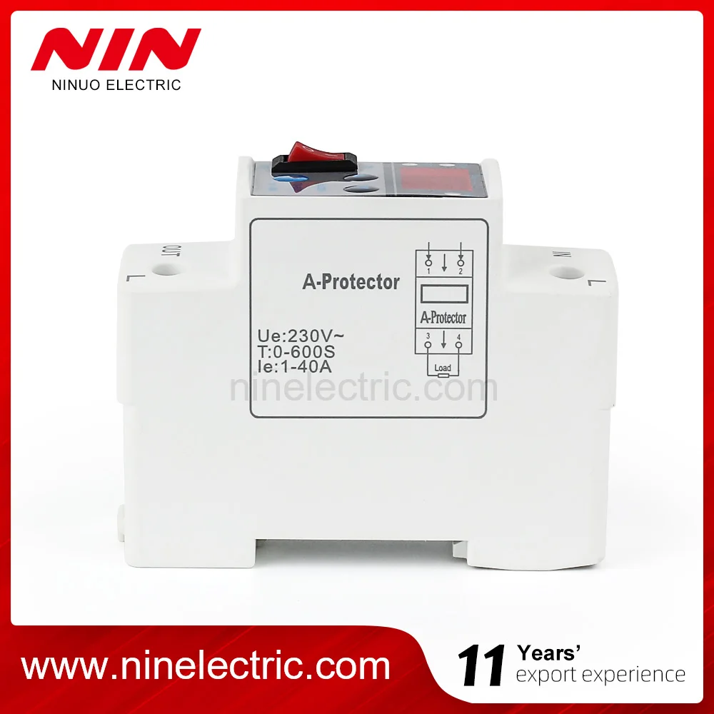 Energy Consumption Display Auto Reconnect Over and Under Voltage Protector Current Relay