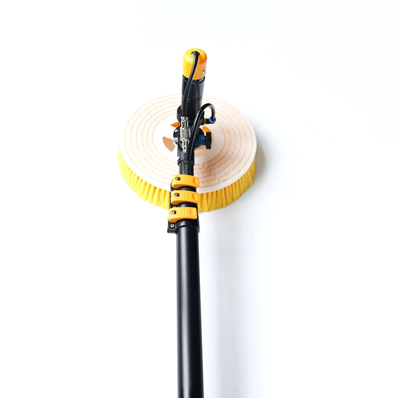 Photovoltaic Solar panel rotary electric Machine dual power single head Manual rotating cleaning robot brush and lithium battery