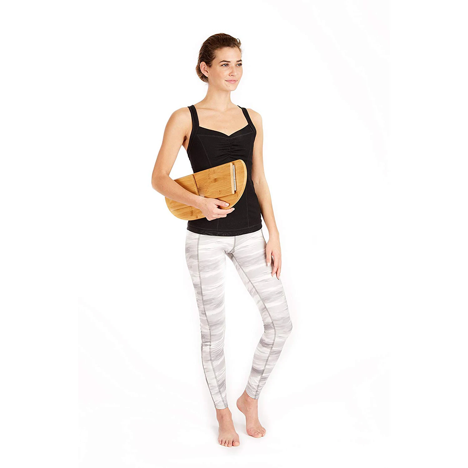 Benches  Portable Design Natural Bamboo Ergonomic Meditation Bench with Folding Legs for Home