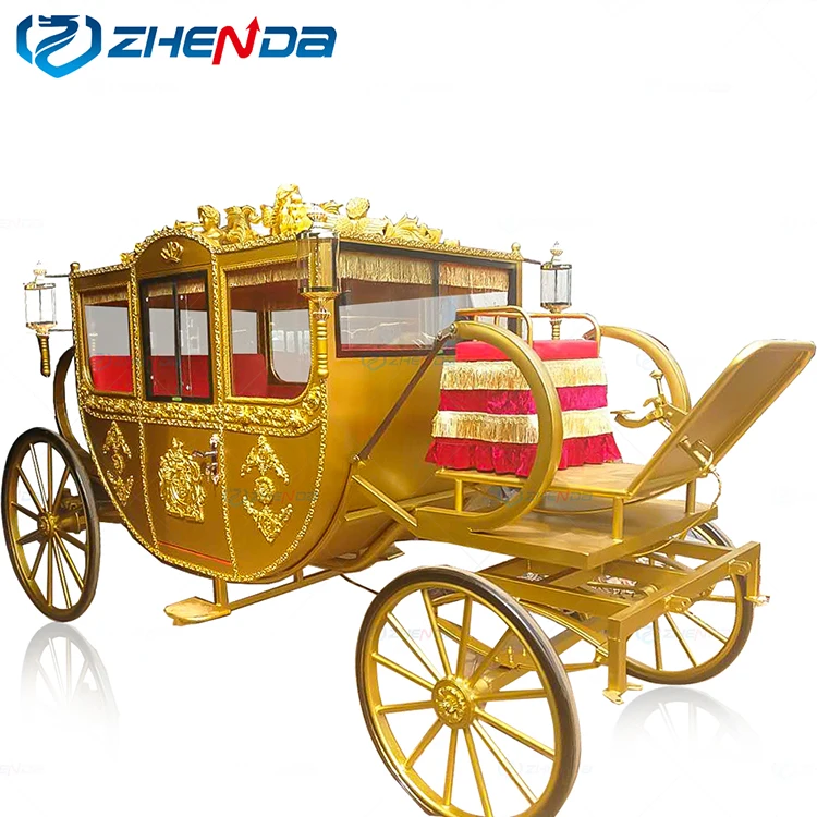 European Royal Family Horse Carriage Electric Cinderella Children Garden Horse Cart Mini Princess Carriage For Sale