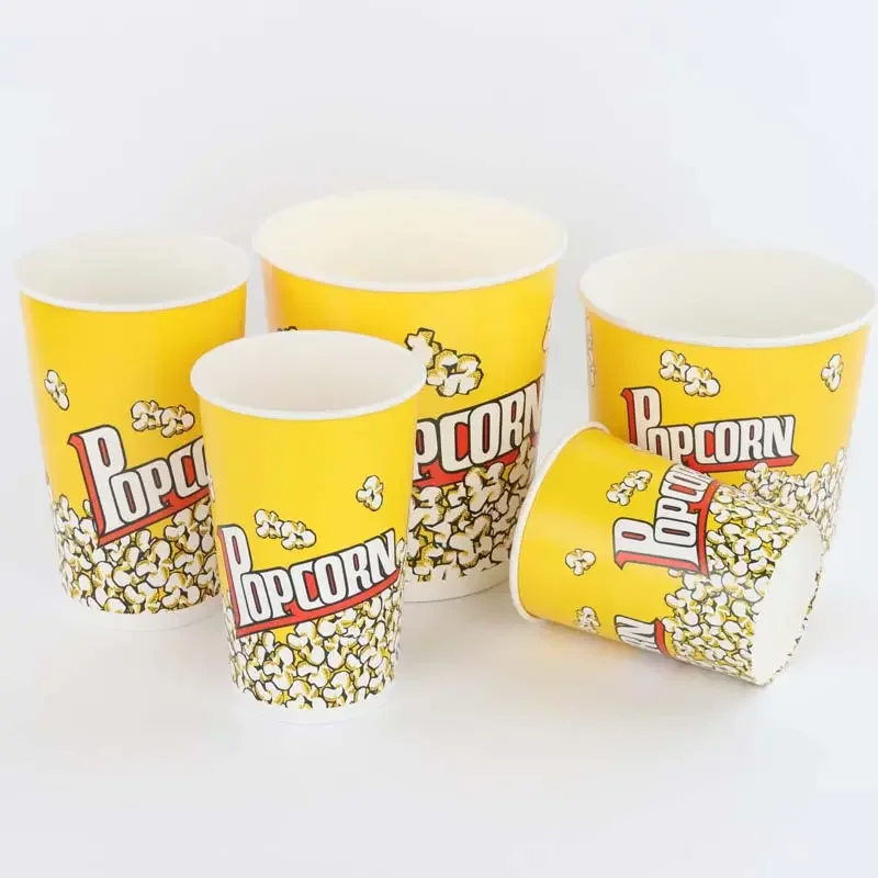 Food Grade custom printing paper popcorn bucket and chicken bowl 32oz 40oz 46oz 85oz