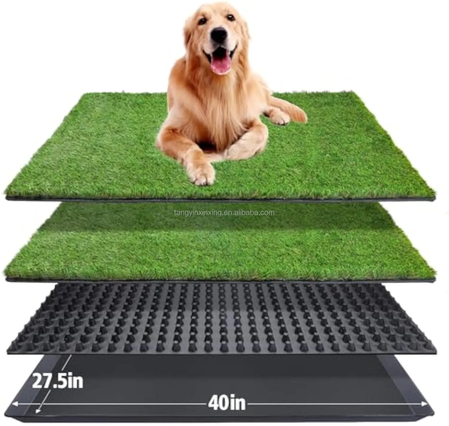 Outdoor pet friendly easy to clean artificial turf with drainage holes and artificial grass