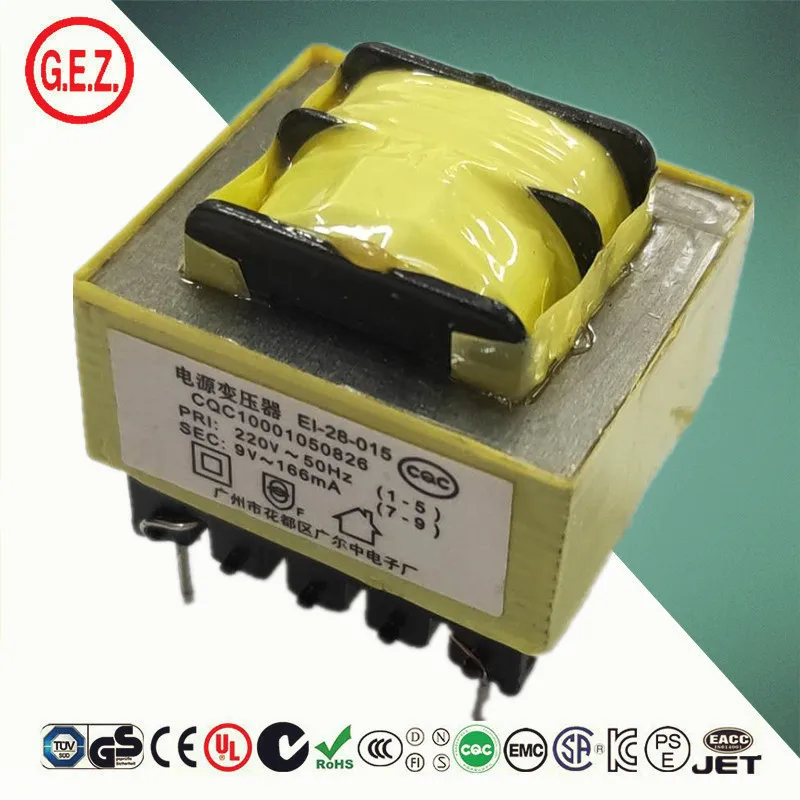 Custom AC 110v 120v 220v 230v AC 100ma 200ma 300ma 5v 6v 9v ei 28 transformer