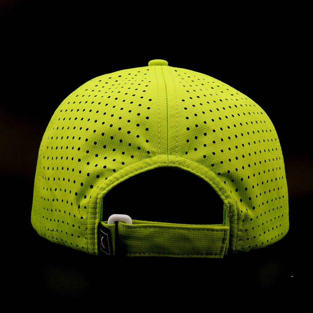 15 days custom logo embroidered adjustable men baseball cap 6 panels laser cut hole snapback performance pickleball hat