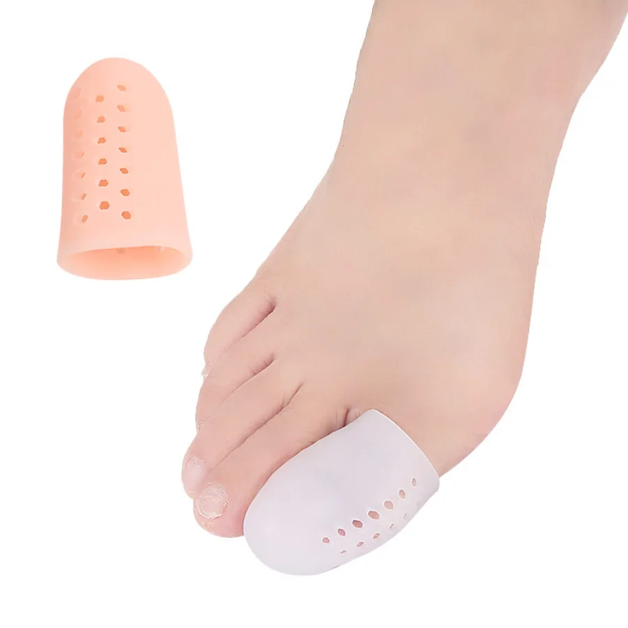 SEBS Breathable Toe Cap Big Toe Cover guard high heels little toe thumb Finger Sleeve with Hole foot Care Corns Relief Protector