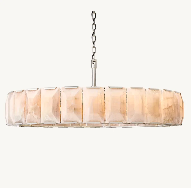 Round Big chandelier Marble Chandelier New Style CCT Dimmable Remote control fixture size and color as required