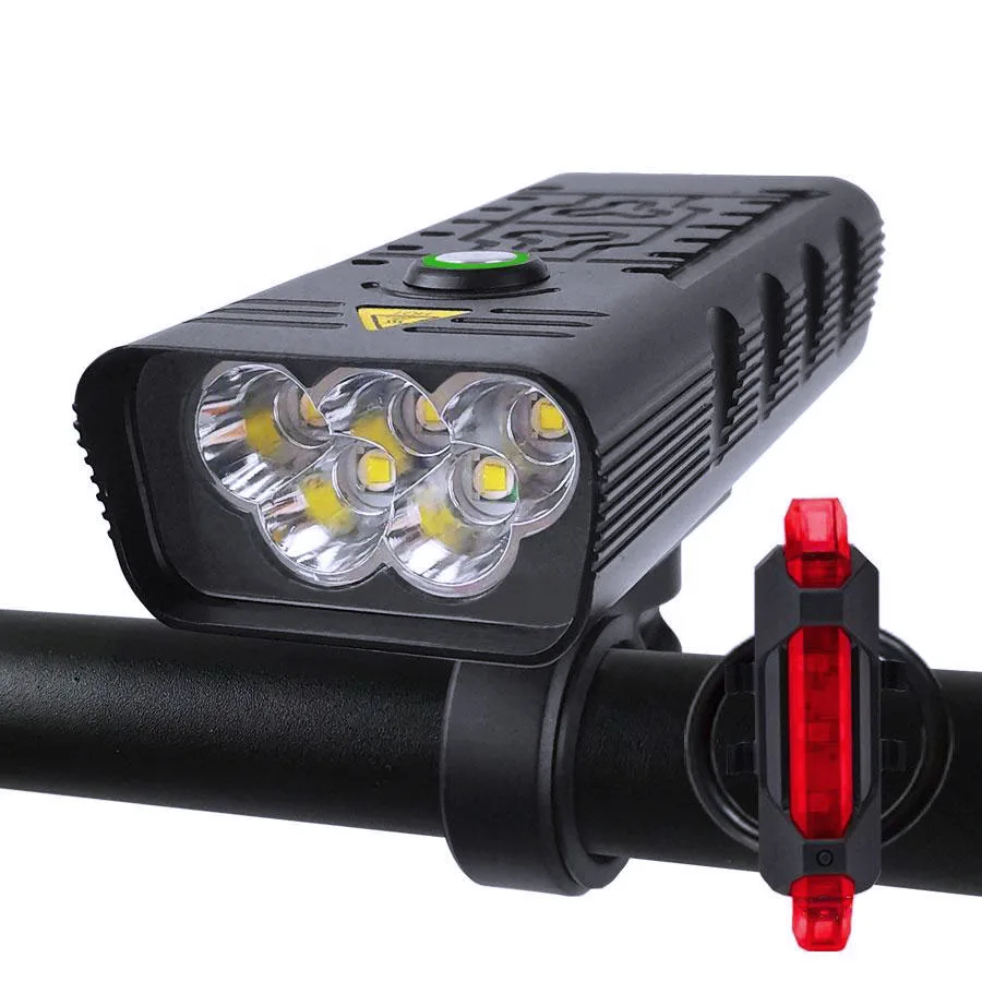 bike led light set bicycle headlight rechargeable ebike headlight rare light super bright bike light