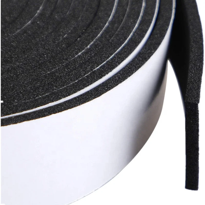 Neoprene Single-Sided Adhesive cable Protection foam fireproofing insulated solar hose Sealing Strip EPDM Strips