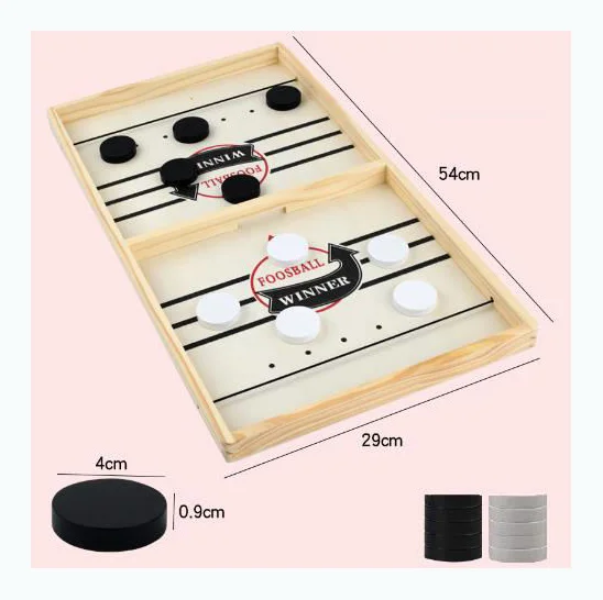 best seller winner fast sling puck sling football wooden portable folding fast sling puck board game