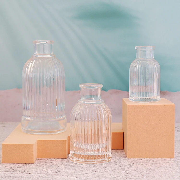 40ml 65ml 80ml  Empty Round Aromatherapy Reed Diffuser Glass Bottle Decorative