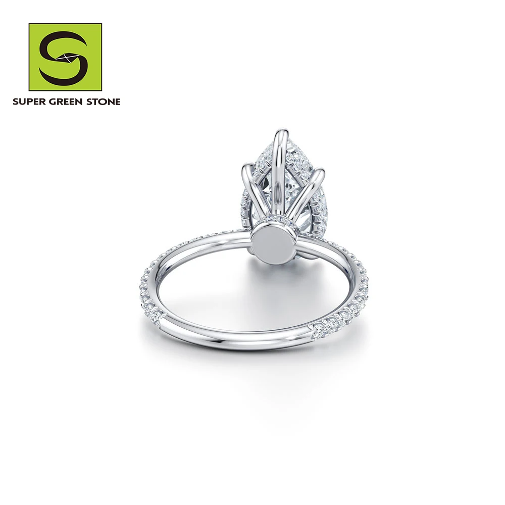 SuperGS SGSR016 Eternity Band Ring 14k Gold Lab Diamond 10k 14k 18k Fine Ring Jewelry 925 Silver Fine Jewelry Rings