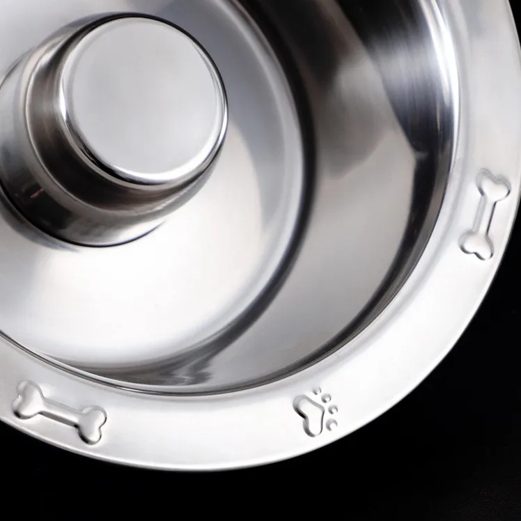 
Dishwasher Safe Standard Bowls Fit Elevated Feeders Stainless Steel Slow Feed Bowl 