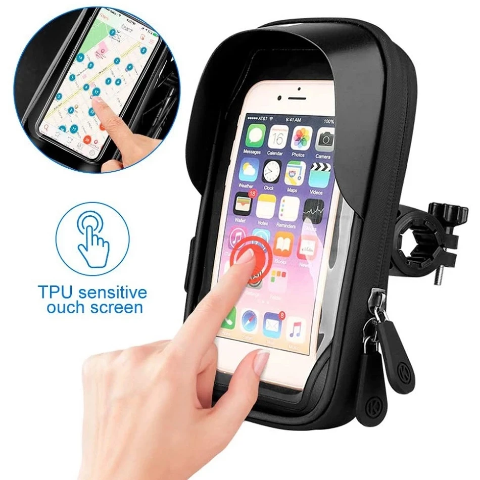 Waterproof Phone Holder Motorcycle Bike Cycling New Touchable Screen Bicycle Phone Holder