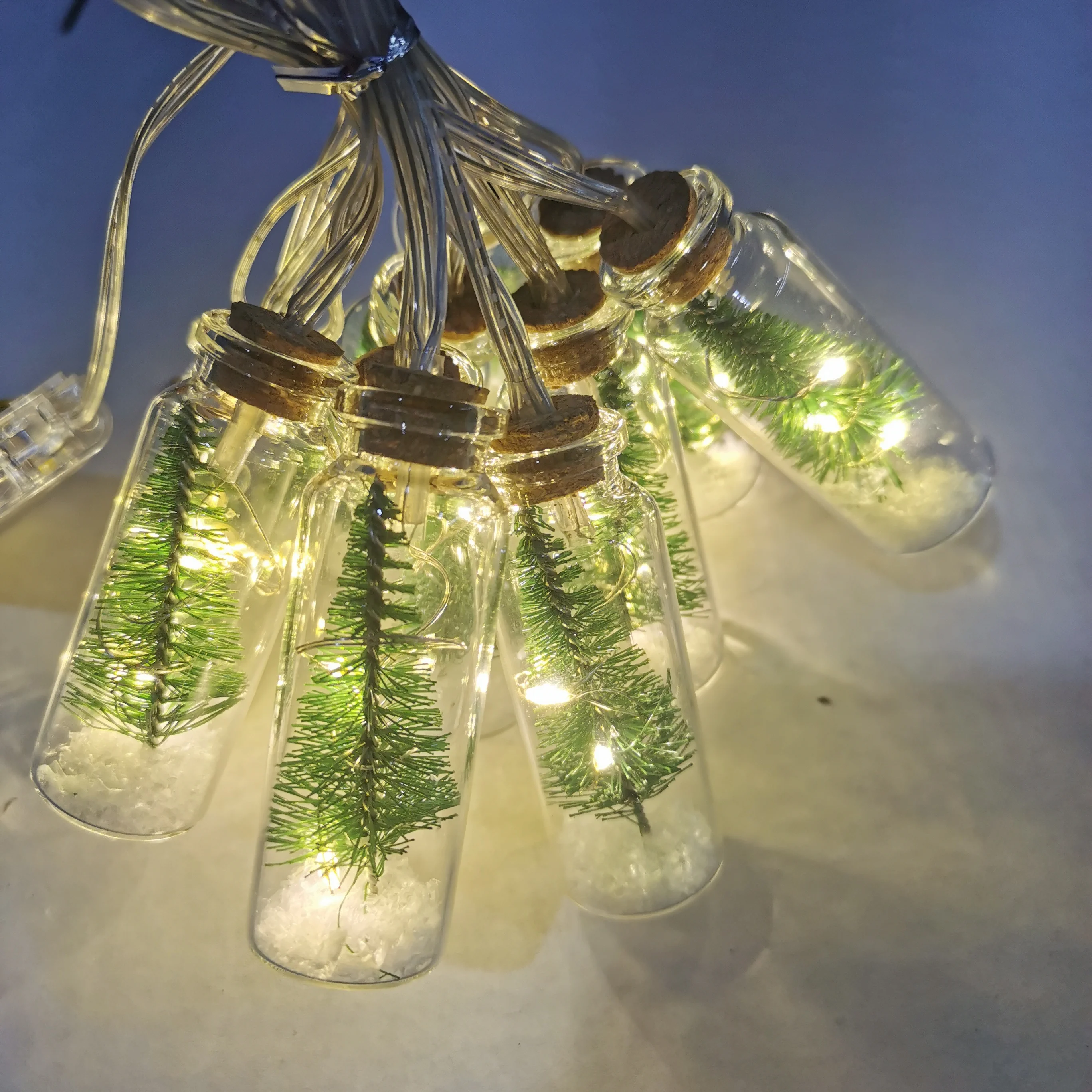 Factory Wholesale Solar Fairy Copper  Wire Led Wishing Bottle Light String