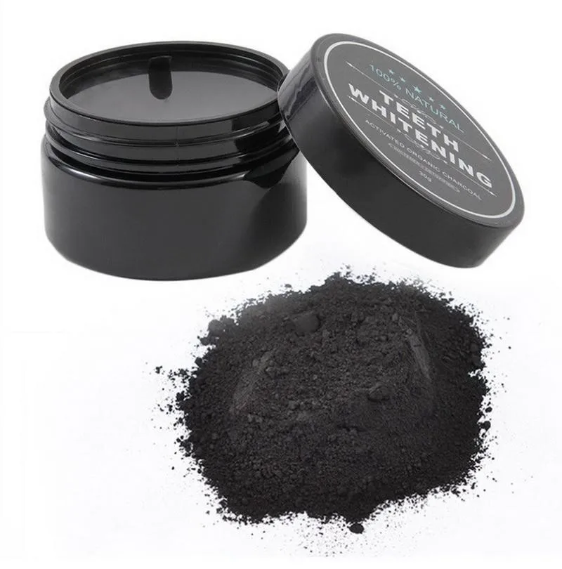 JYF01A black teeth cleaning tooth powder smoke stains activated carbon coconut shell bamboo charcoal teeth whitening powder