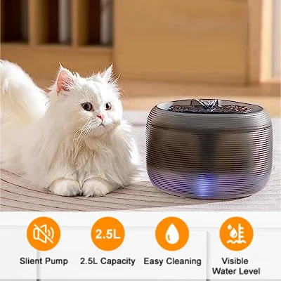 Rechargeable Battery Operated Cat Water Fountain Smart Pet Water Dispenser