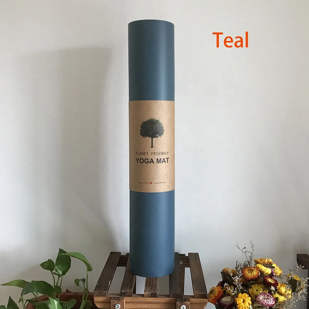 
PU rubber yoga mat non slip even sweatest yoga practice 